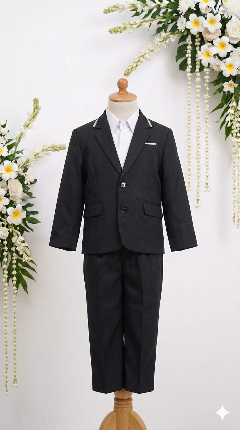 Setelan Jas Anak Formal Hitam D
