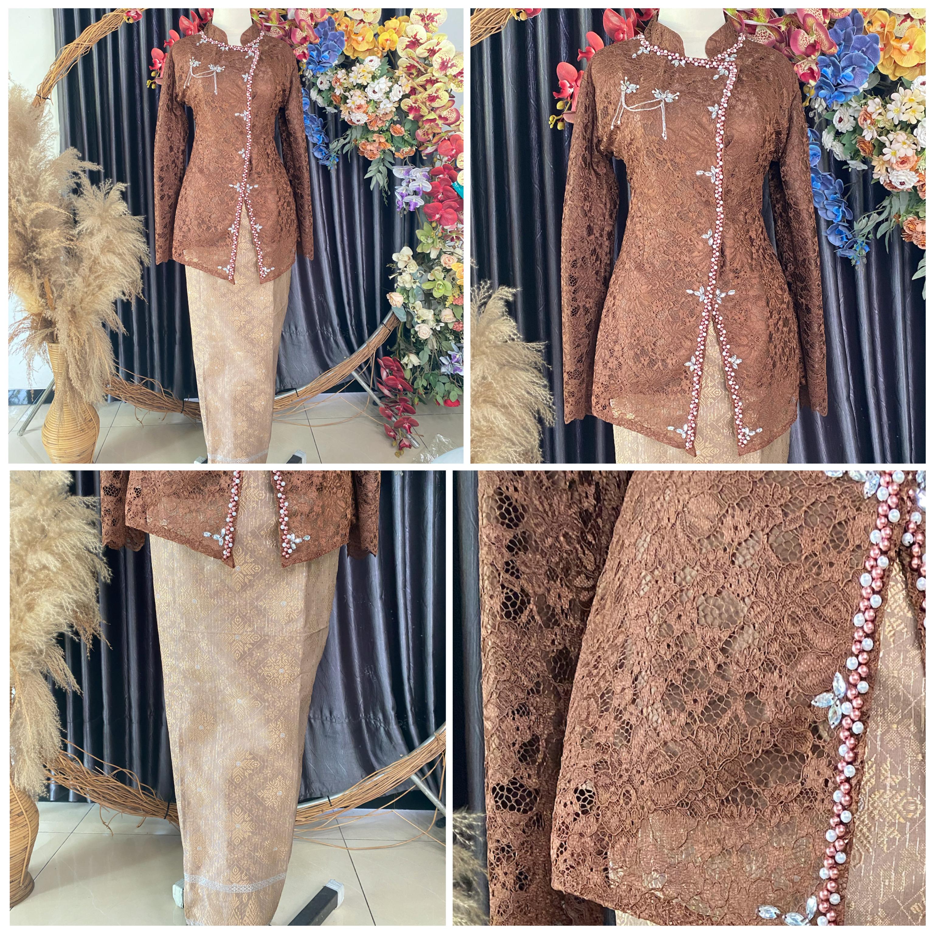 Kebaya Coklat Milo Payet A