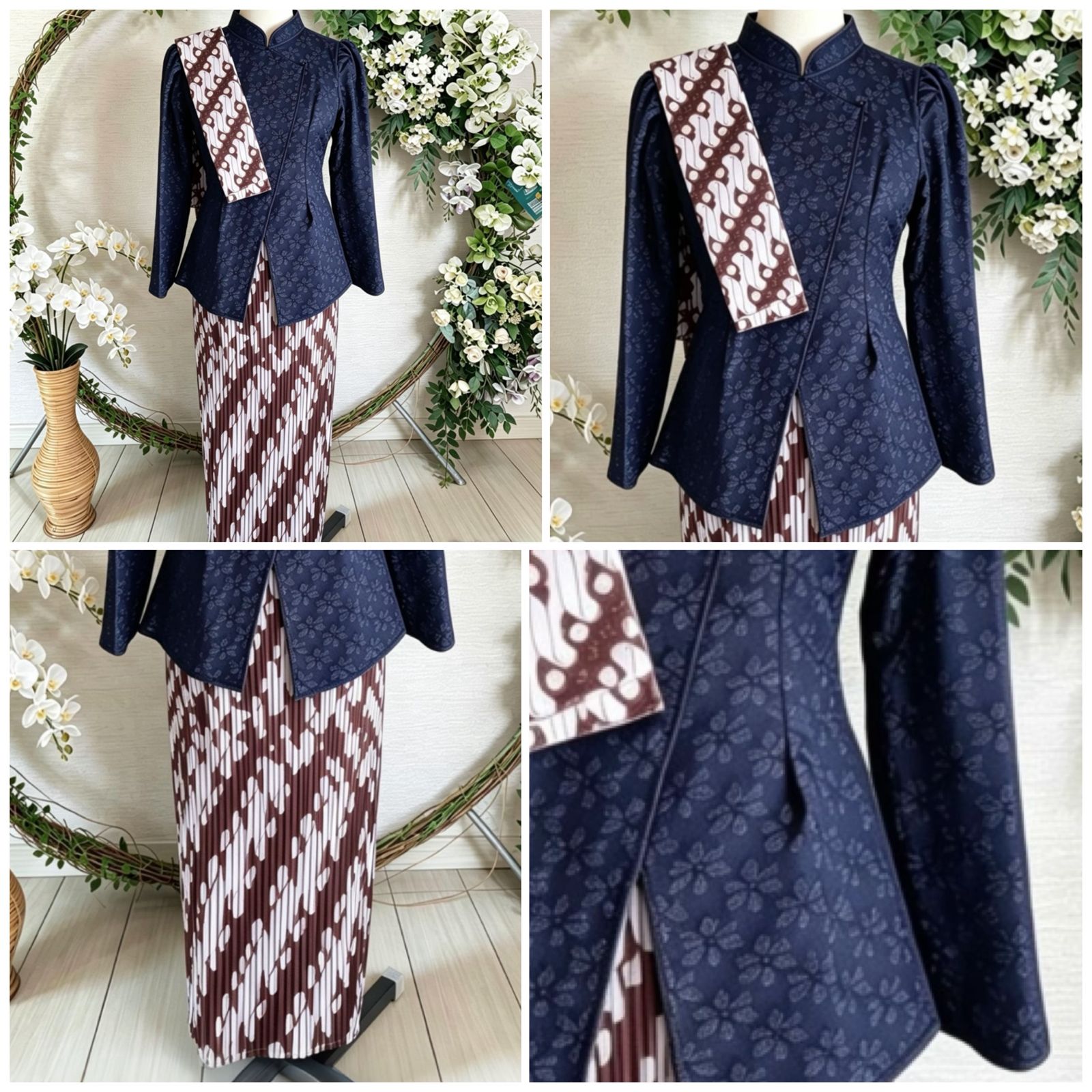 Kebaya Navy Sakura Elegant B