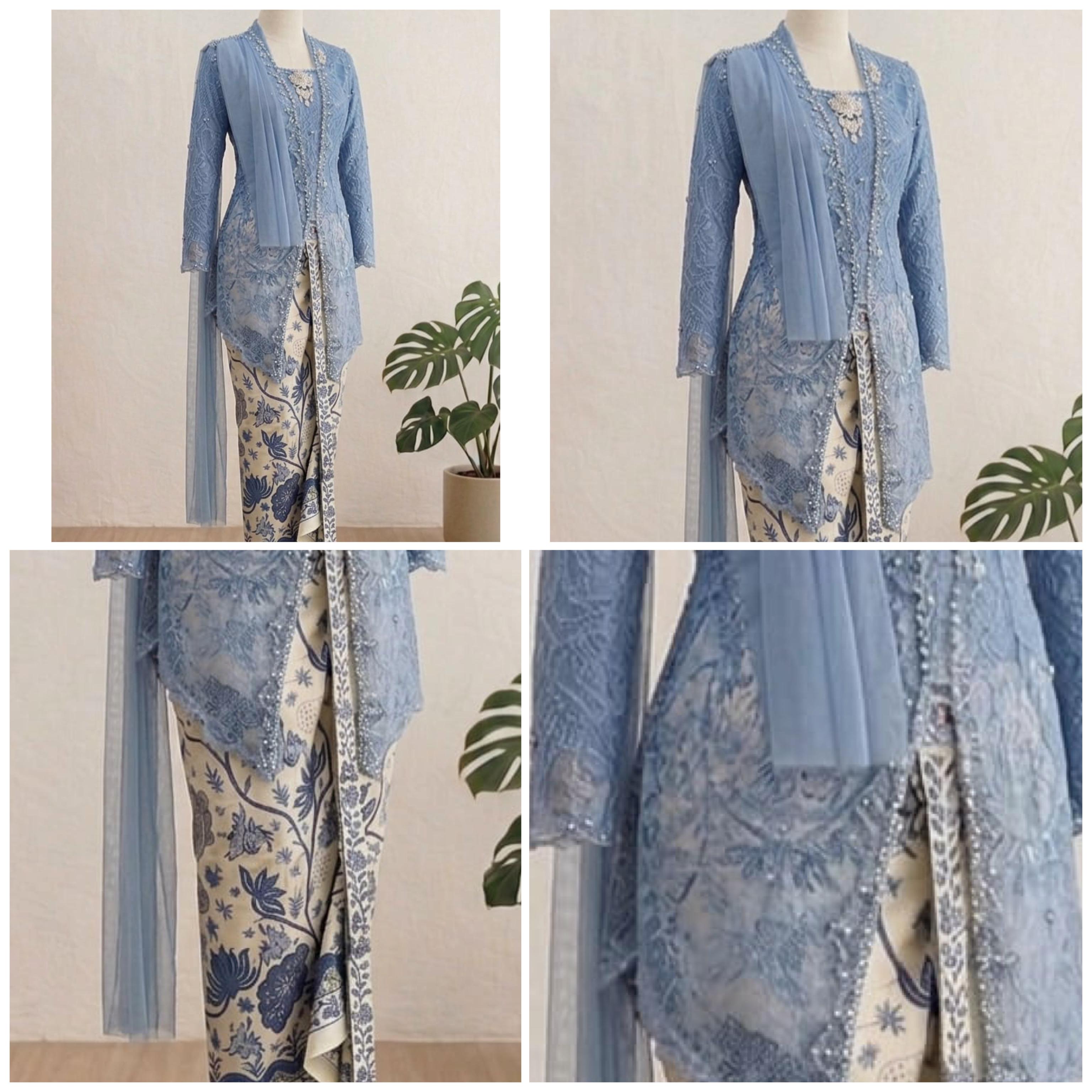 Kebaya Biru Pastel Anggun C