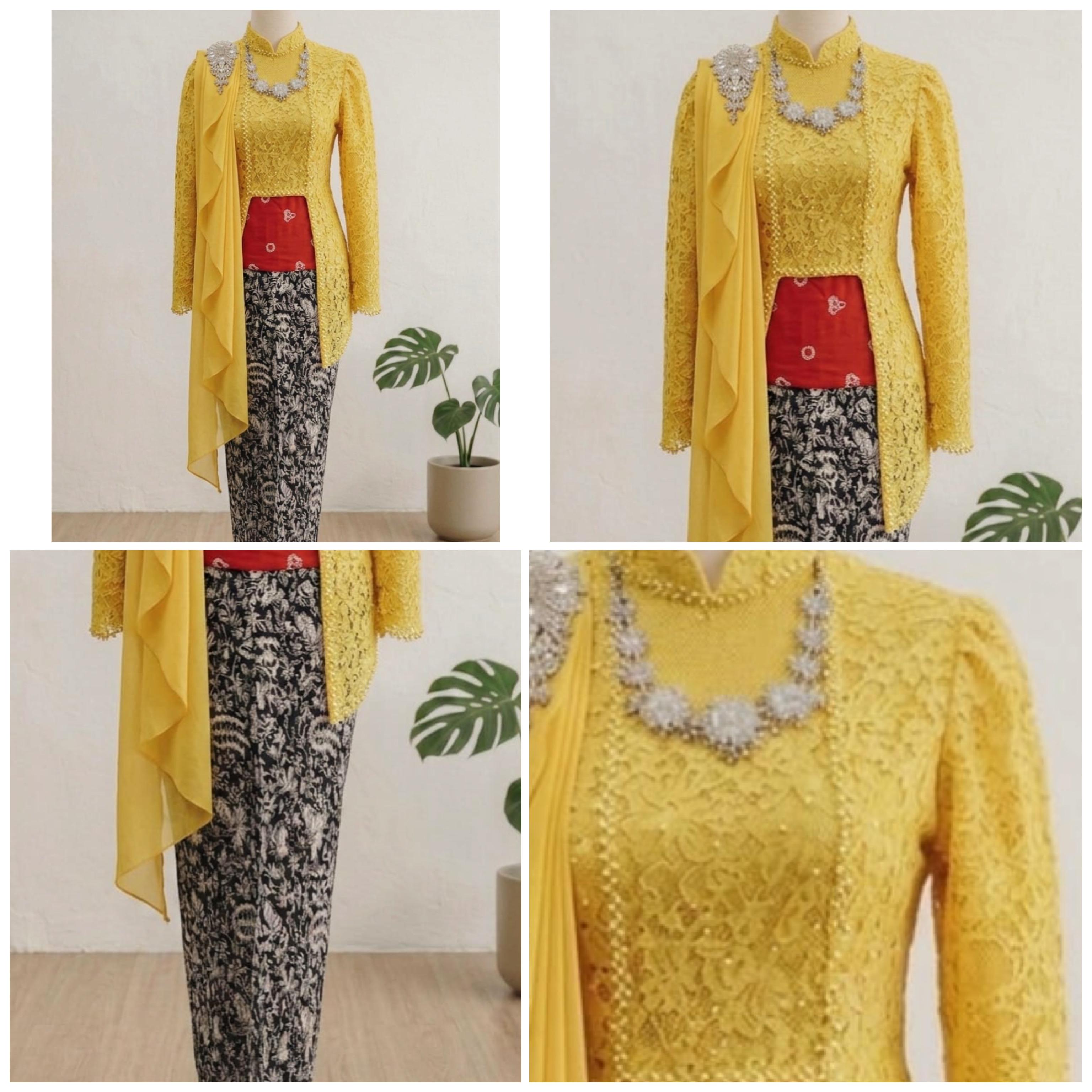 Kebaya Kuning Emas Ceria C