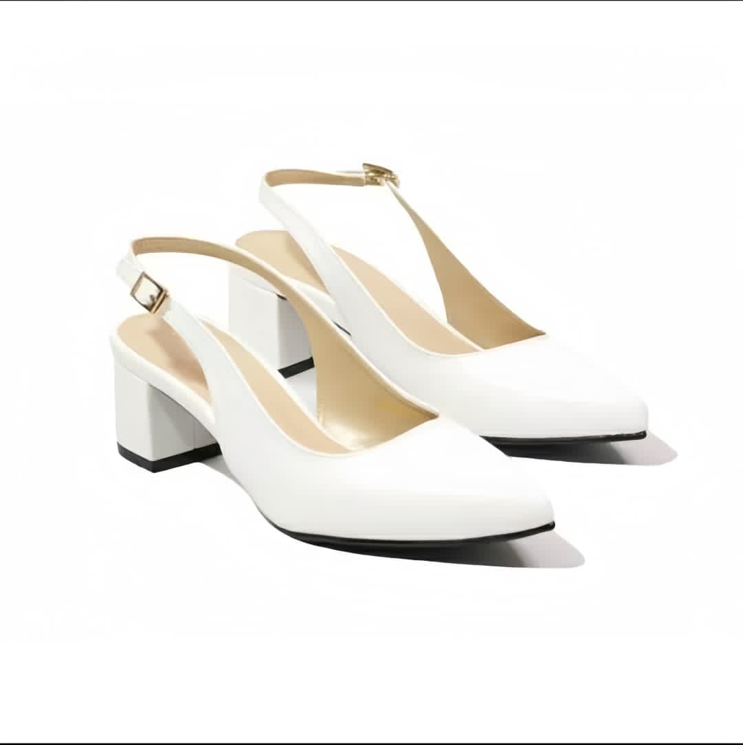 Heels Slingback Putih F