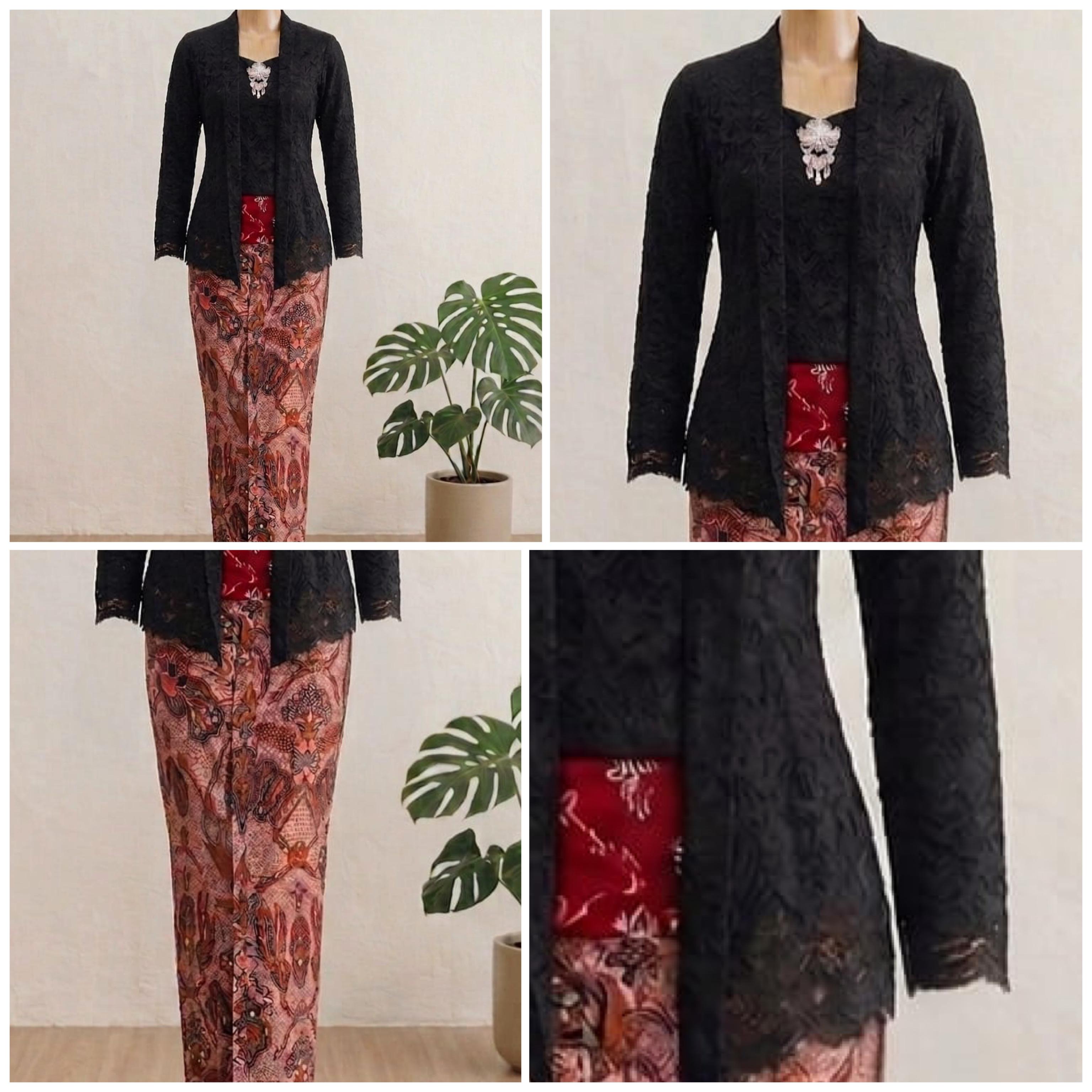 Kebaya Hitam Mawar Merah C