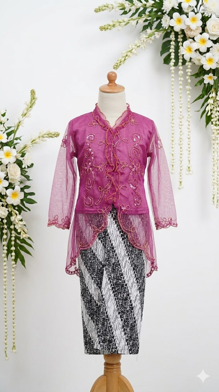 Beskap Brokat Fuchsia D